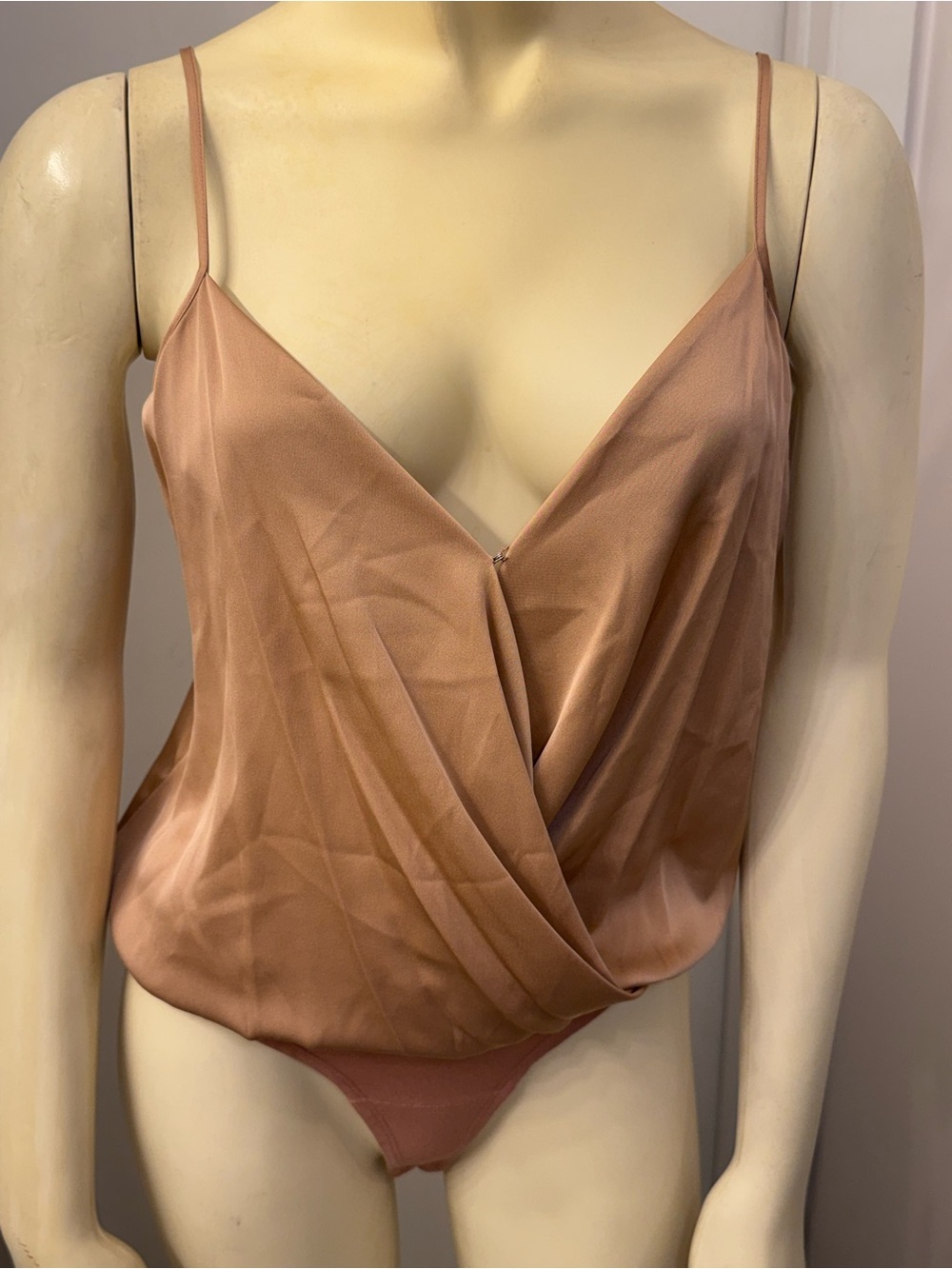INTERMIX Rose Gold Satin Cami Top - Picture 2 of 5